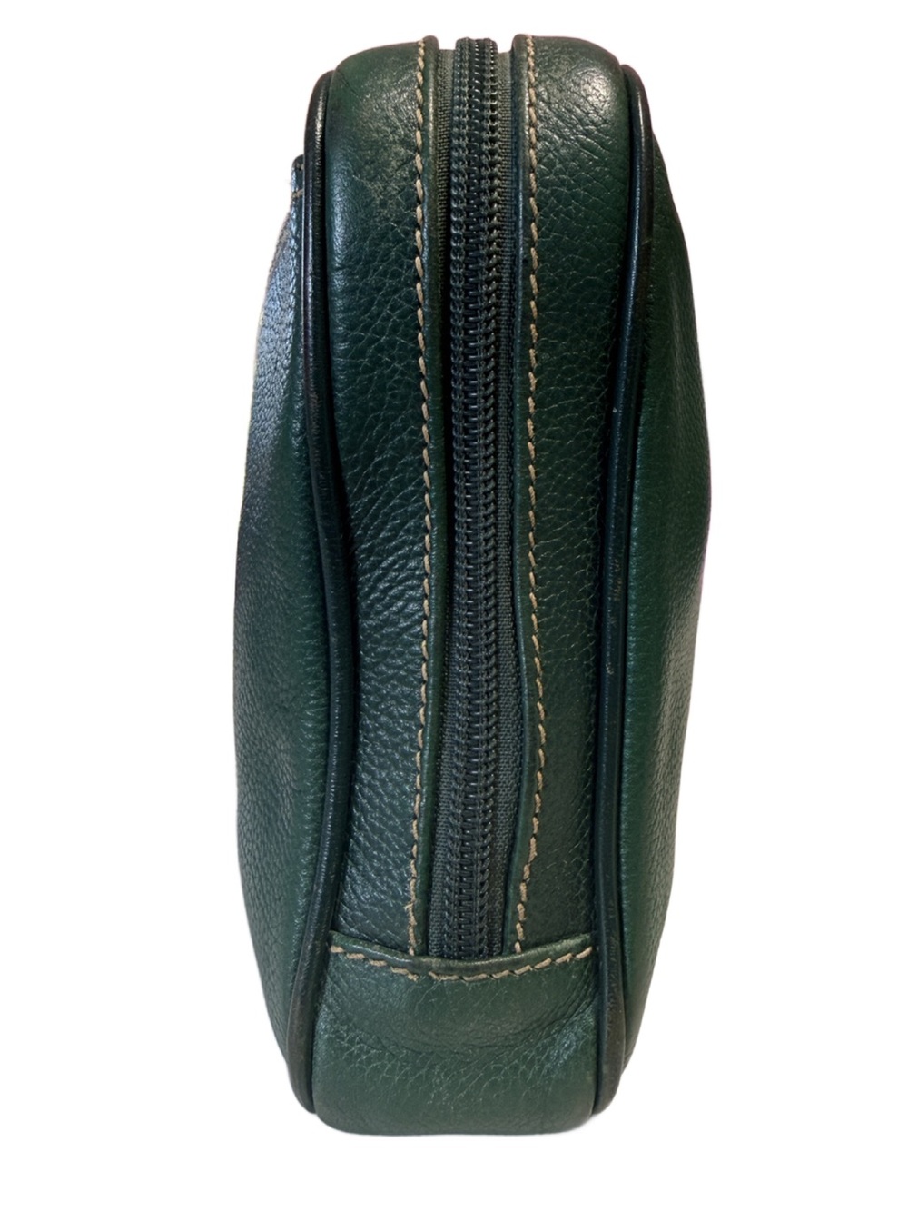 Dunhill Dark Green Leather Clutch Vanity Bag with Matching Wallet - Picture 4 of 15